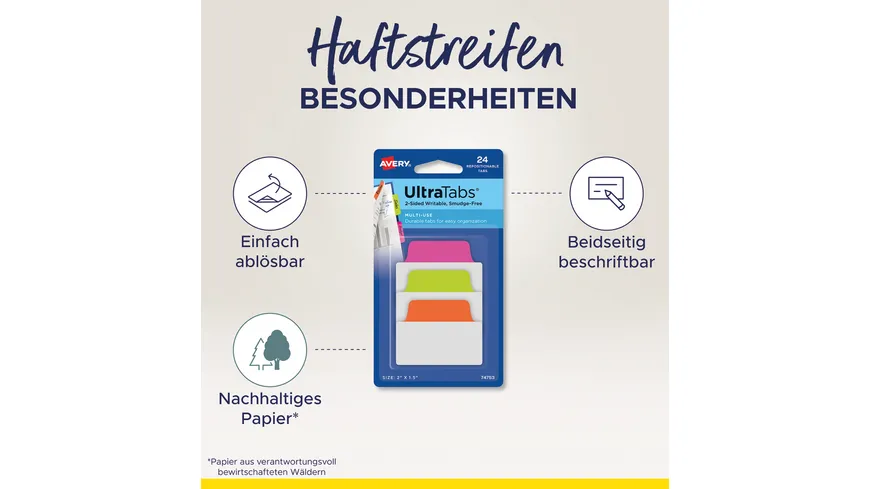 AVERY Zweckform UltraTabs Haftmarker Margin