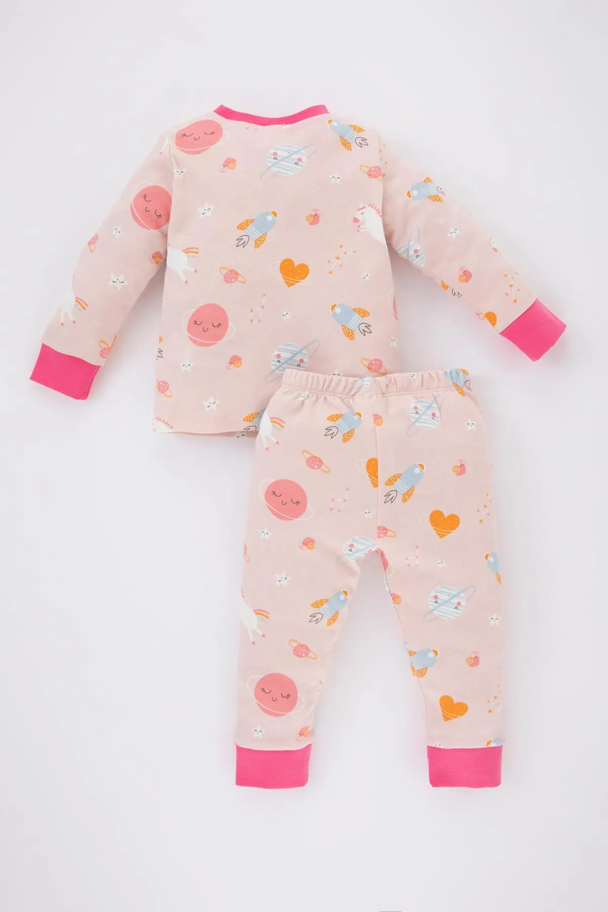 DeFacto  Gemustertes Langarm-Pyjama-Set für Baby-Mädchen B2160a523wn