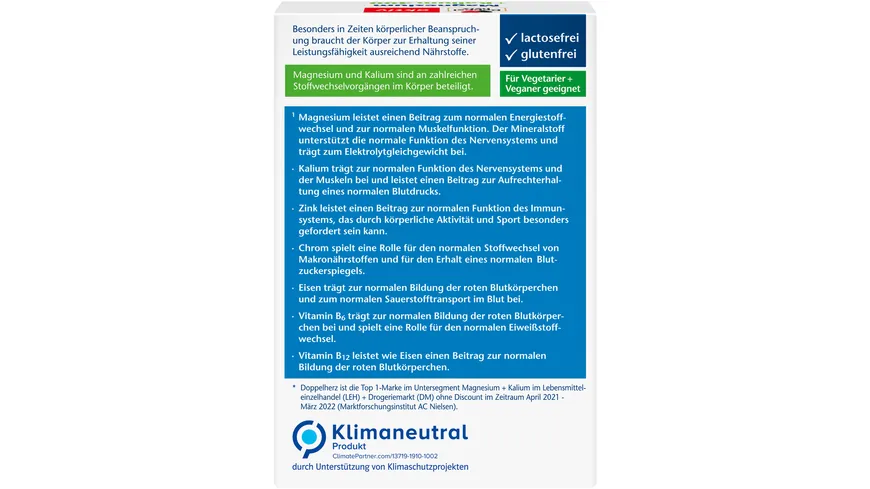 Doppelherz Magnesium 400 + Kalium 30 Tabletten