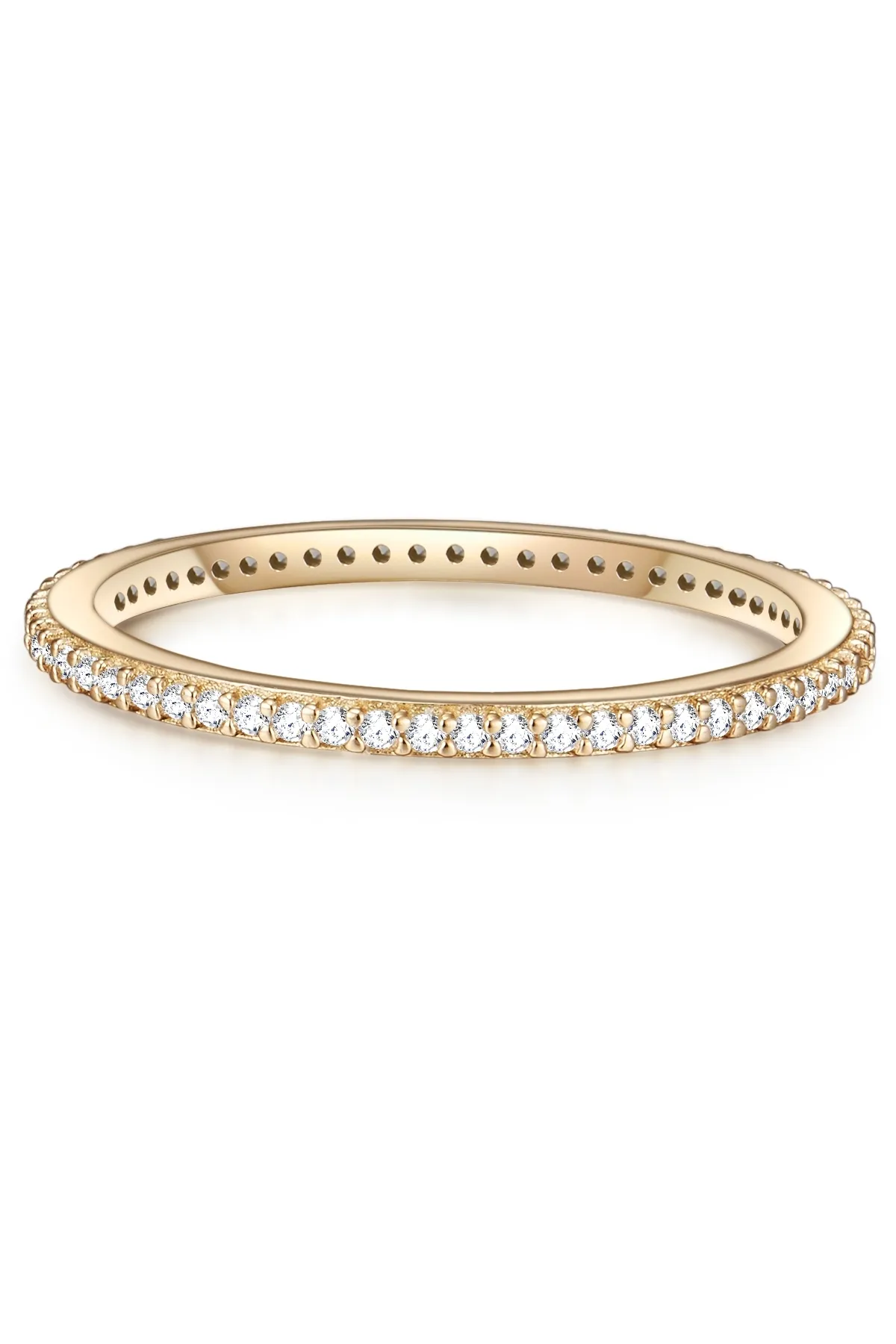 Glanzstücke München  Silberring Ring Sterling Silber gelbgold Zirkonia weiß
