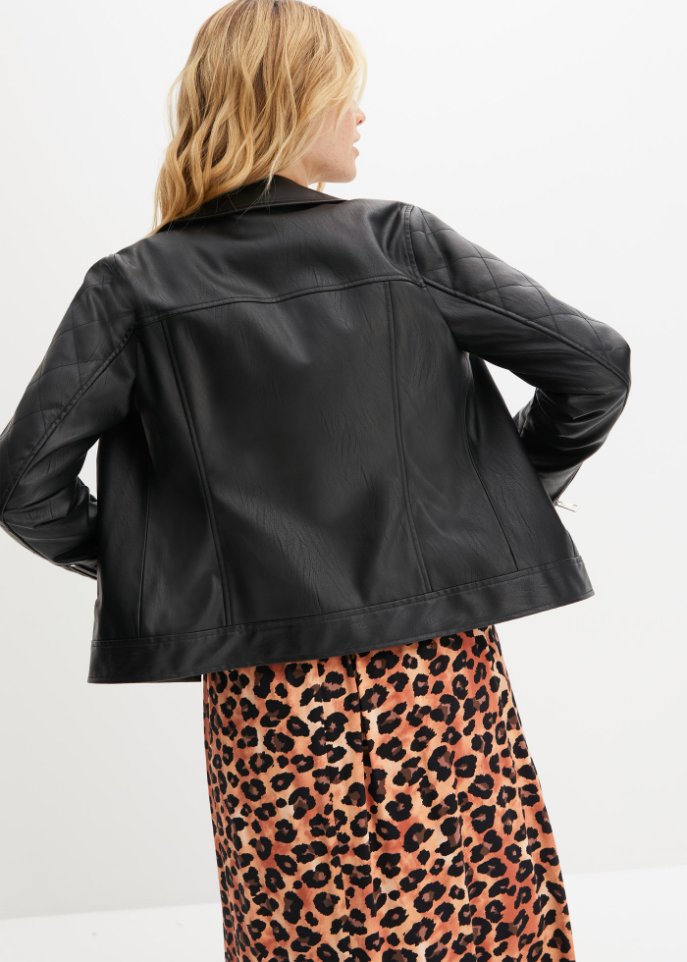 Lederimitat-Jacke