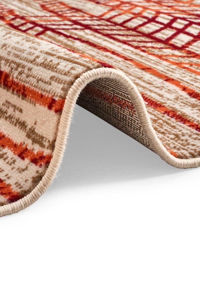 Teppich mit Struktur in warmen Farben