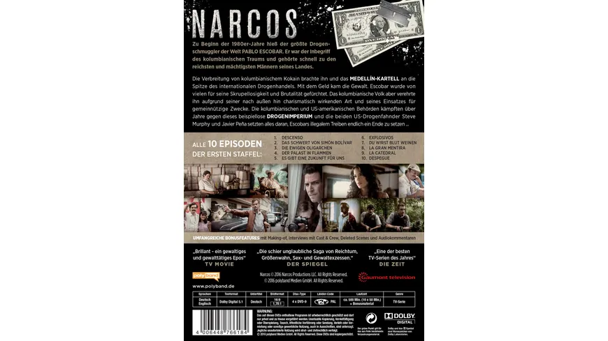 Narcos - Staffel 1  [4 DVDs]
