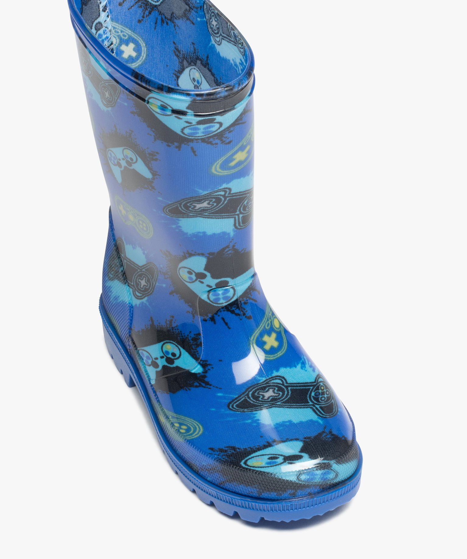 Bottes de pluie Garçon imprimées jeux vidéos bleu | GEMO