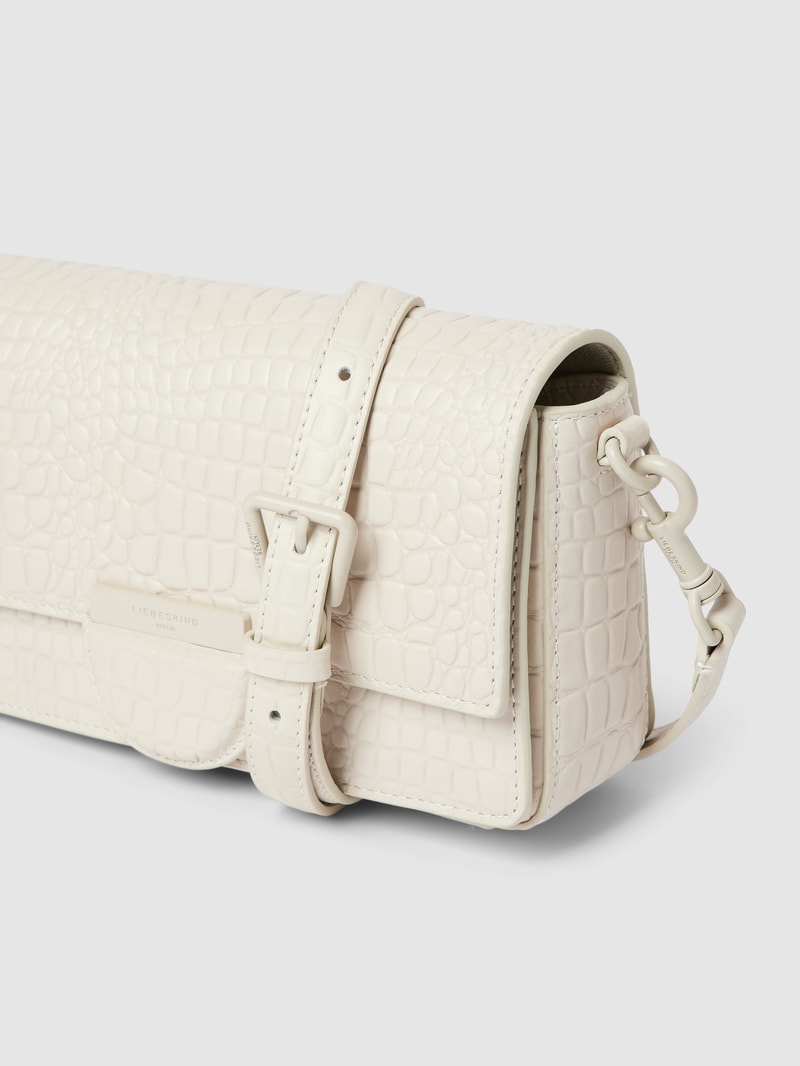 Crossbody Bag mit Schlangenmuster Modell 'PAM' in offwhite