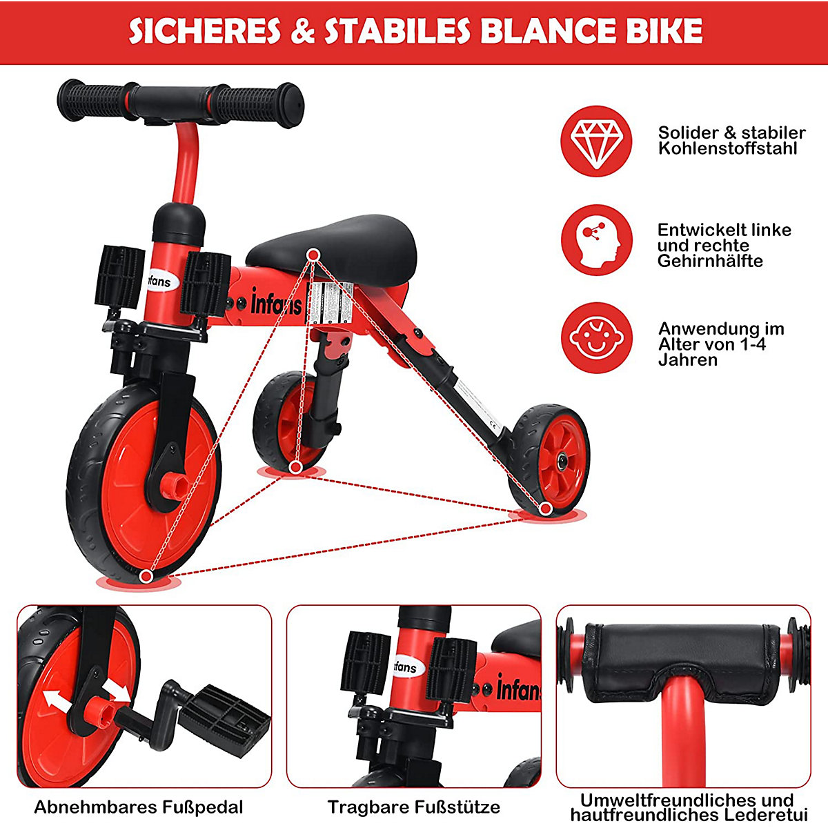 Kinder Laufrad Dreirad & Balance Bike