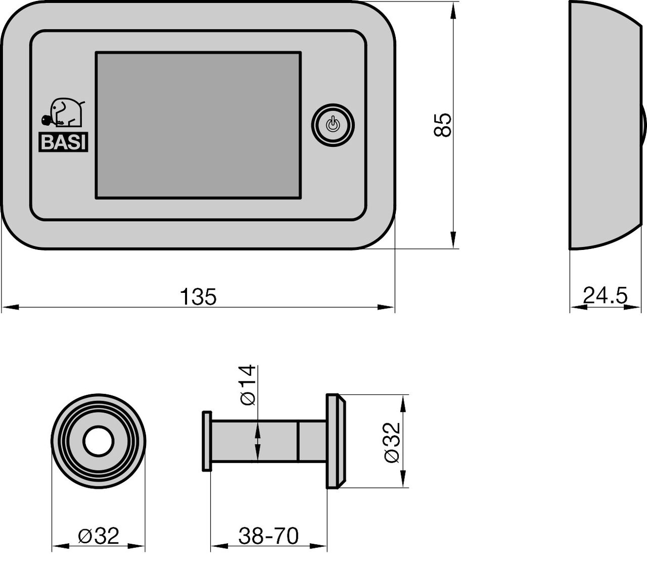 Basi TS 700 Digitaler Türspion