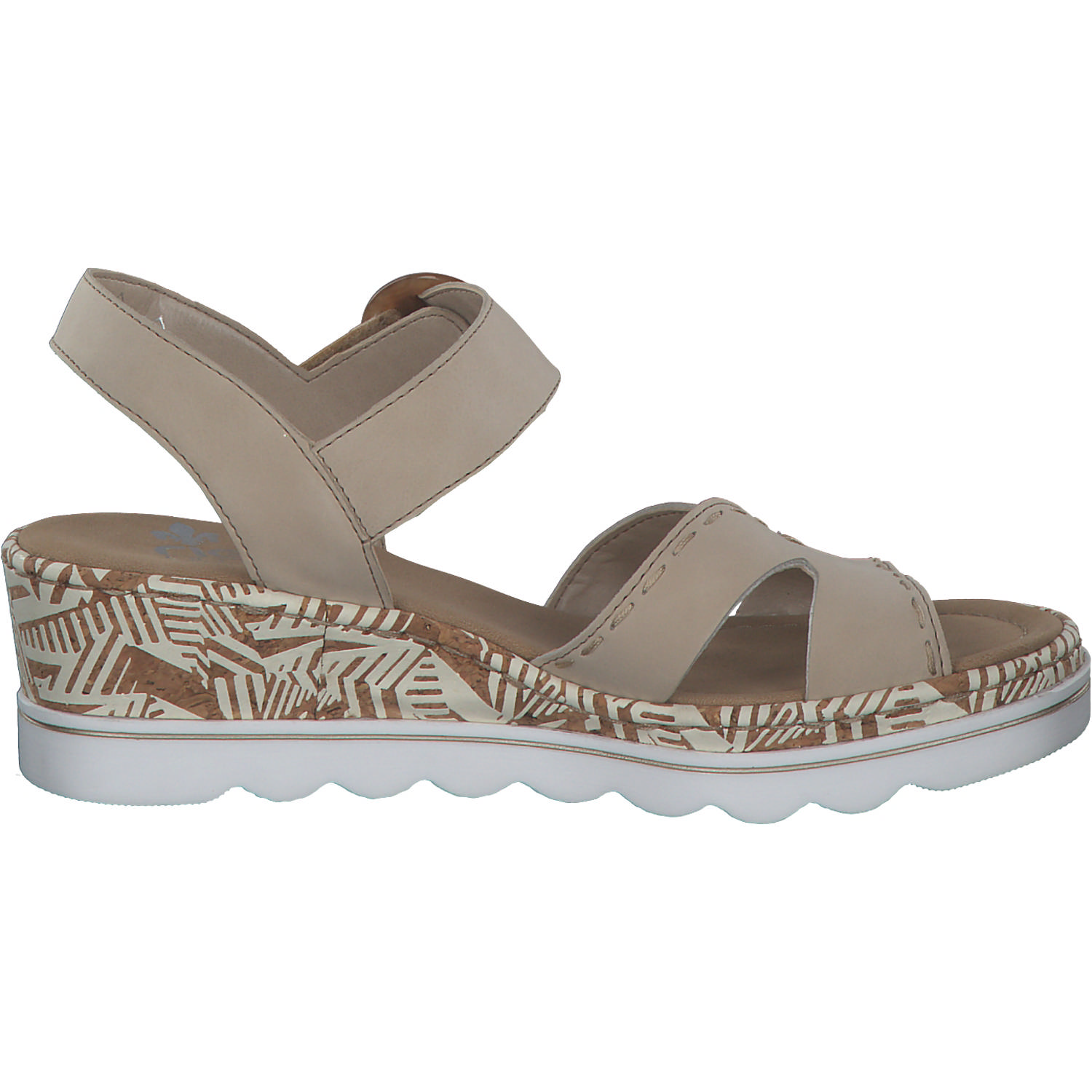Rieker 67173, Plateau-Sandaletten, Damen, perle