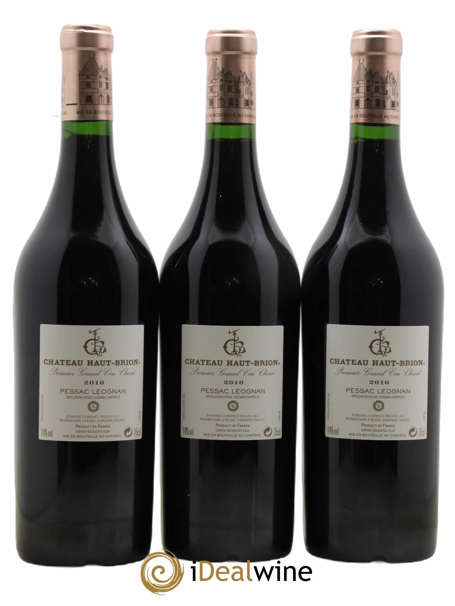 Château Haut Brion 1er Grand Cru Classé  2016 - Lot de 6 Bouteilles