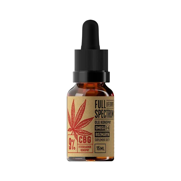 Aceite de cáñamo con CBD de espectro completo + 9 % de CBDa 15 ml