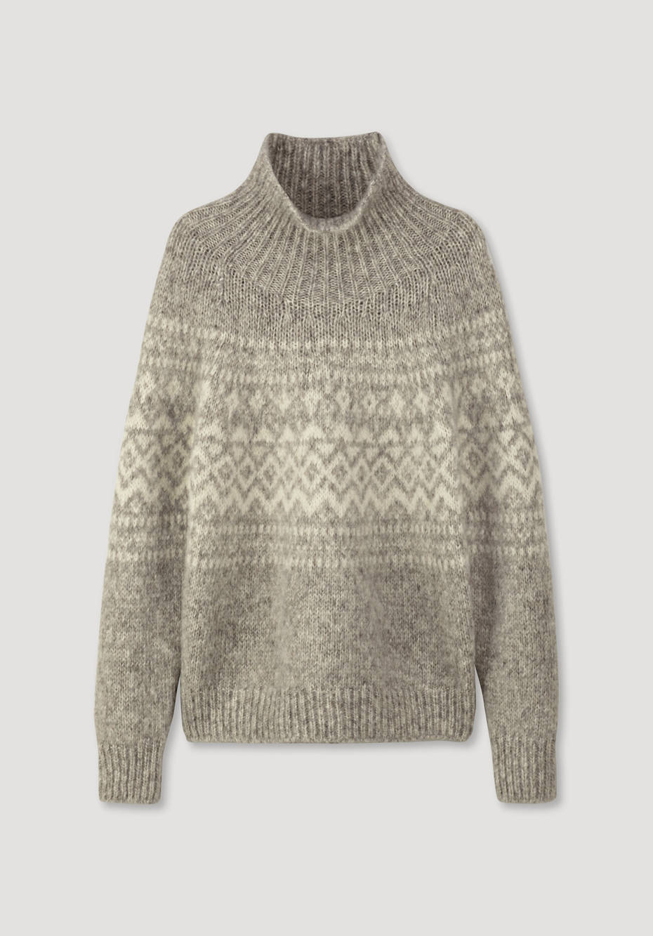 Jacquard-Pullover aus Alpaka mit Baumwolle