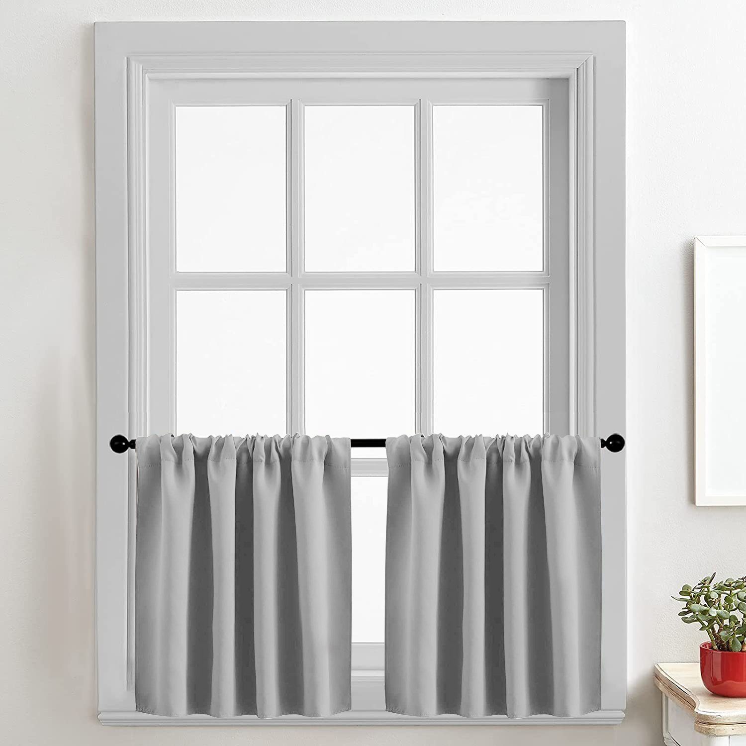Scheibengardine, HOMEIDEAS, Stangendurchzug (1 St), abdunkelnd, Bistrogardine
