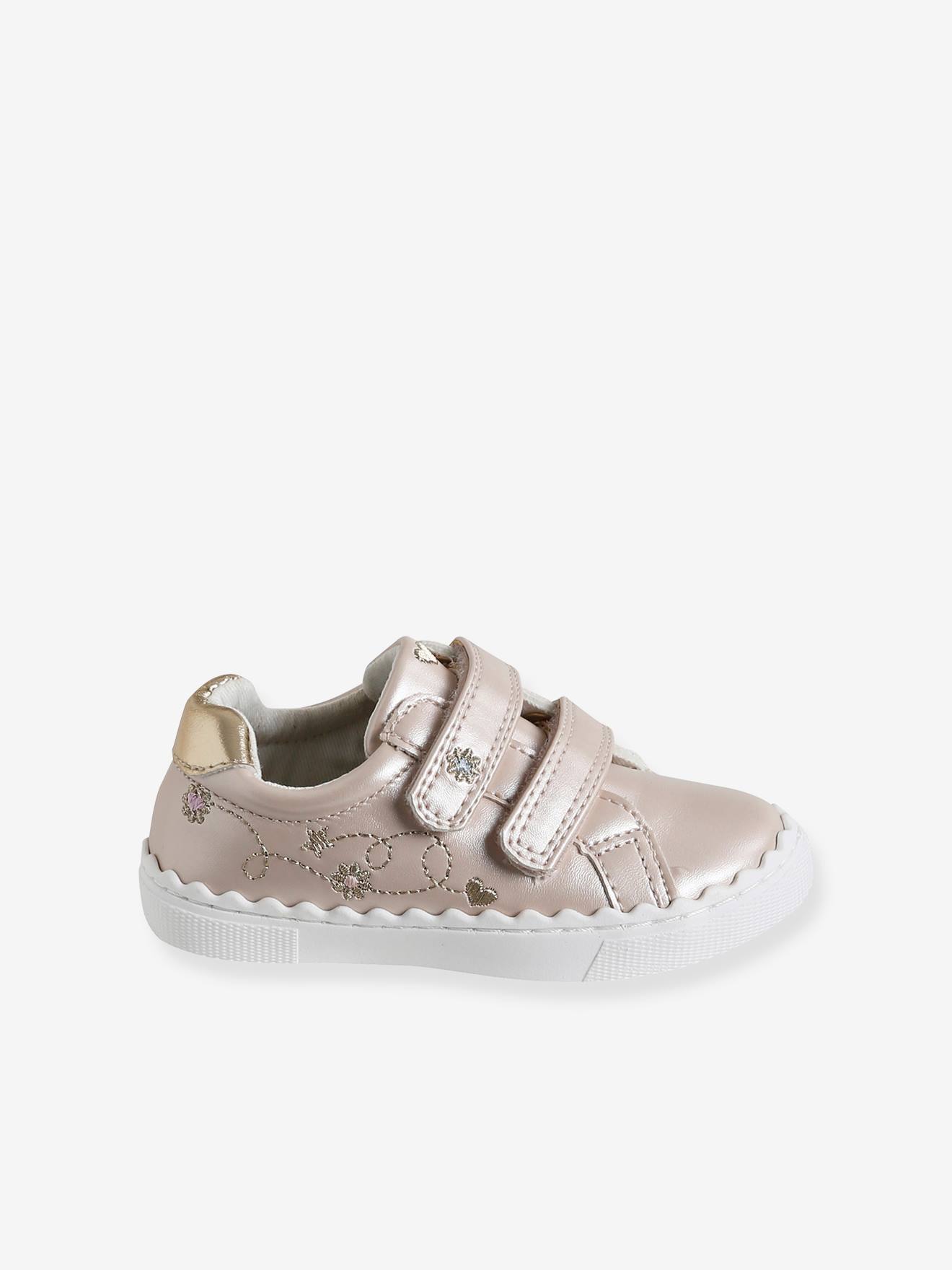 Vertbaudet Baby Klett-Sneakers - zartrosa