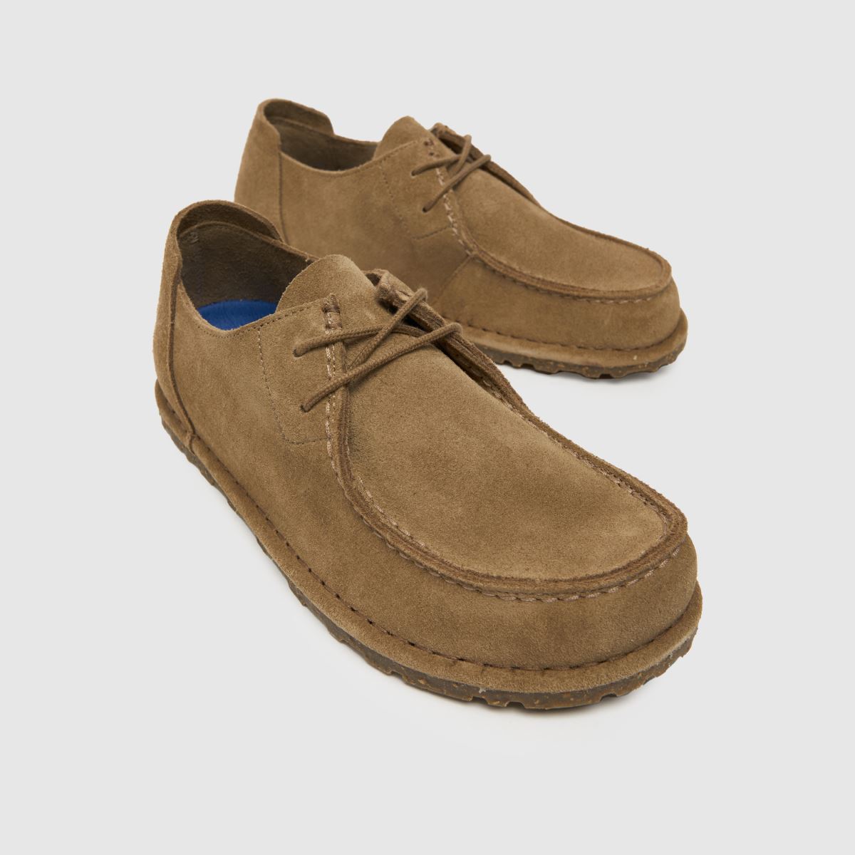 BIRKENSTOCK utti čevlji z vezalkami v taupe barvi
