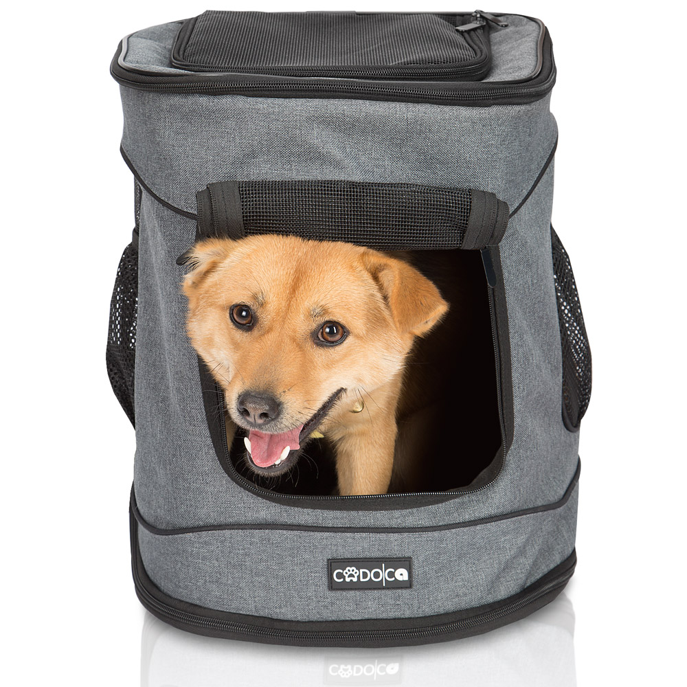 Casaria Cadoca® Haustierrucksack Grau 41x30x31cm