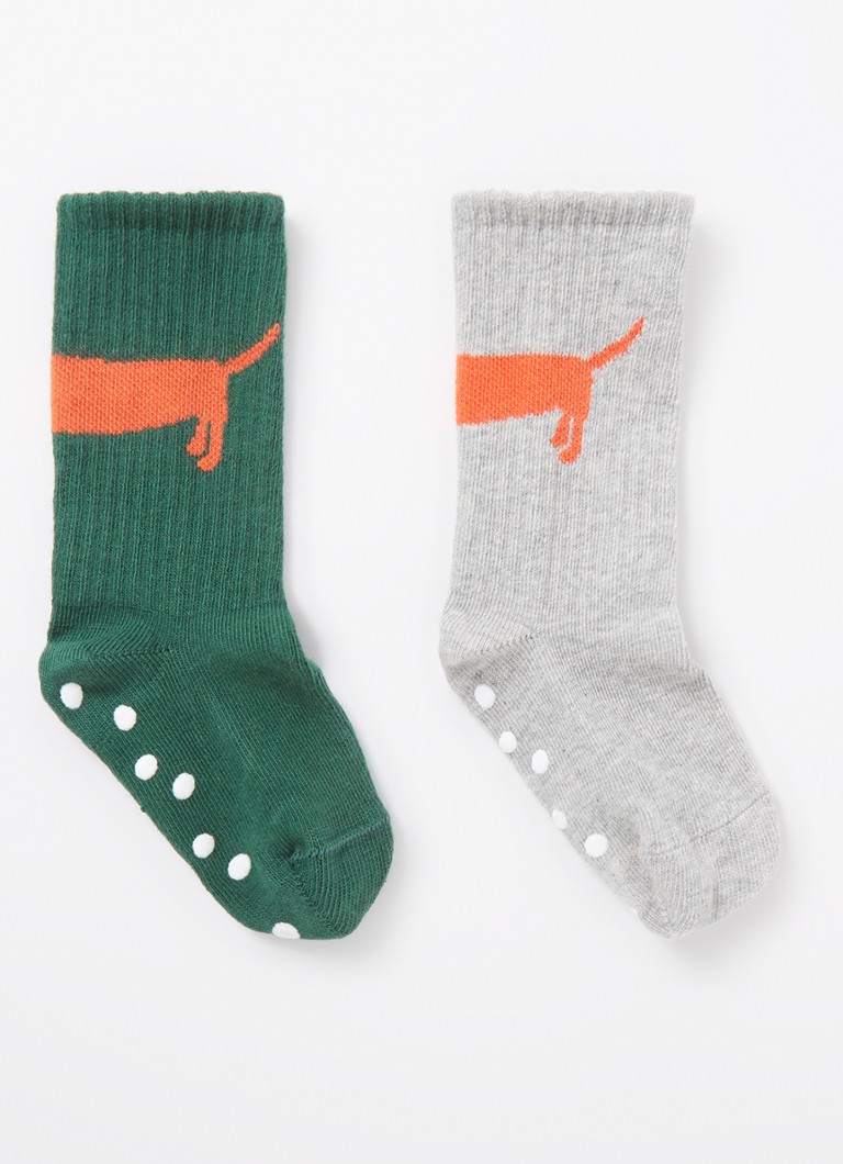 Mini Rodini Socks with anti-slip in a 2-pack