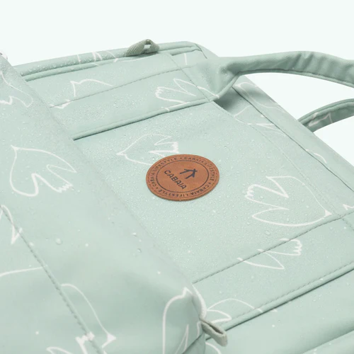 Mint green diaper bag from Aix-en-Provence
