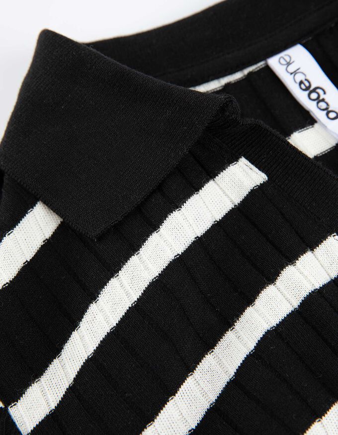 Langarm-Poloshirt - Baumwoll-Mix