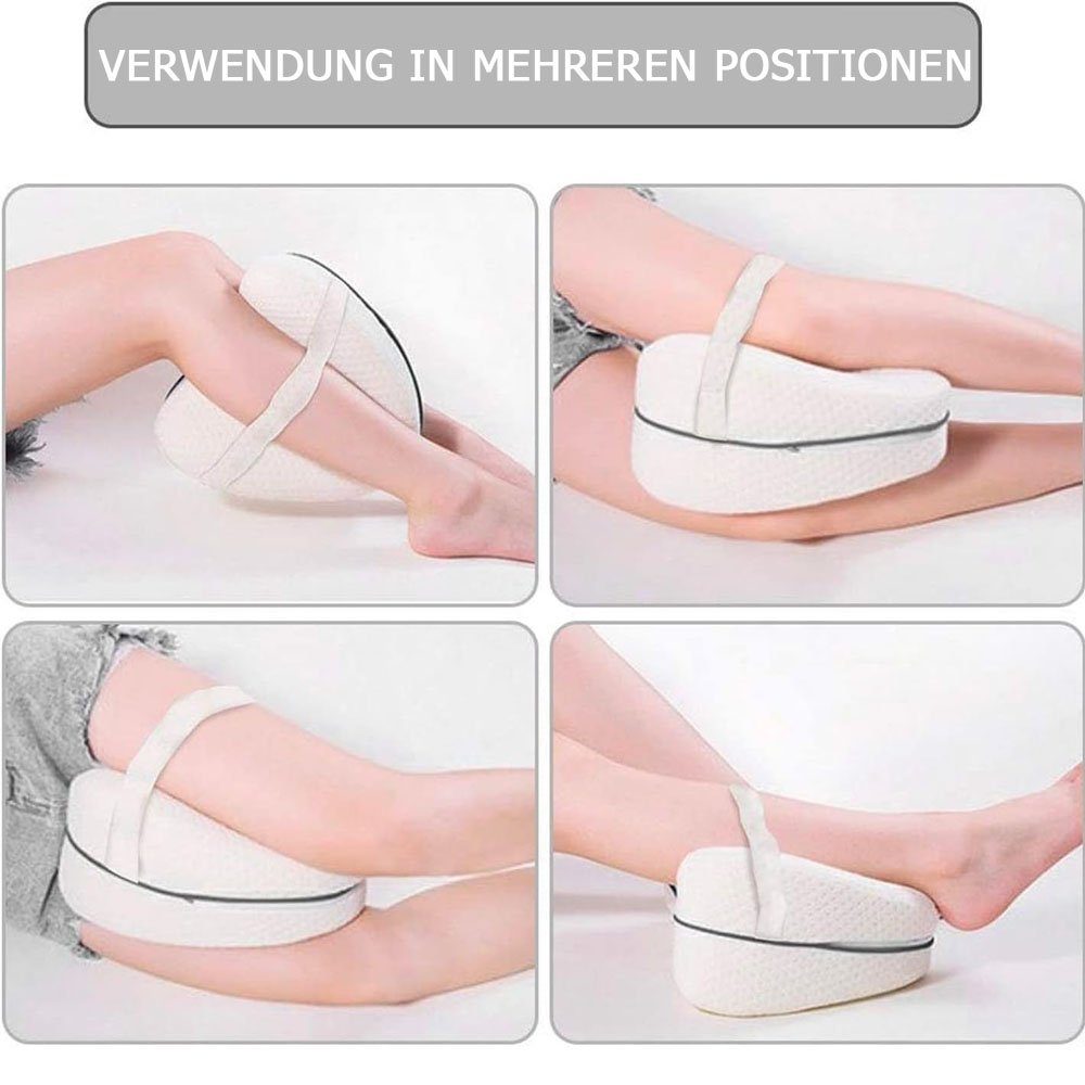 Sarfly Seitenschläferkissen Orthopädisches Kniekissen Leg Pillow Knie-Kissen, für optimale Unterstützung Entlastung, 1-tlg., von Hüft Rücken Knie-Schmerzen Schwangerschaft, Für Seitenschläfer Memory Schaum Seitenschläferkissen