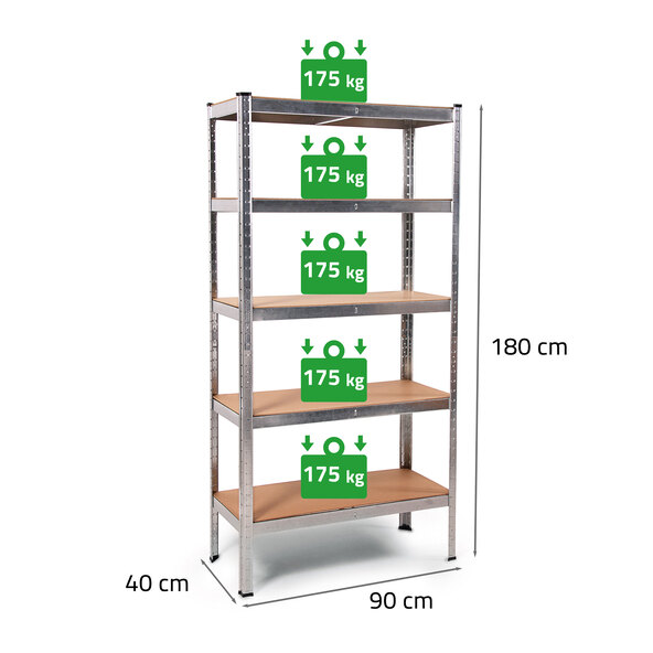Metallregal Thomas, 800 kg, 2er Set