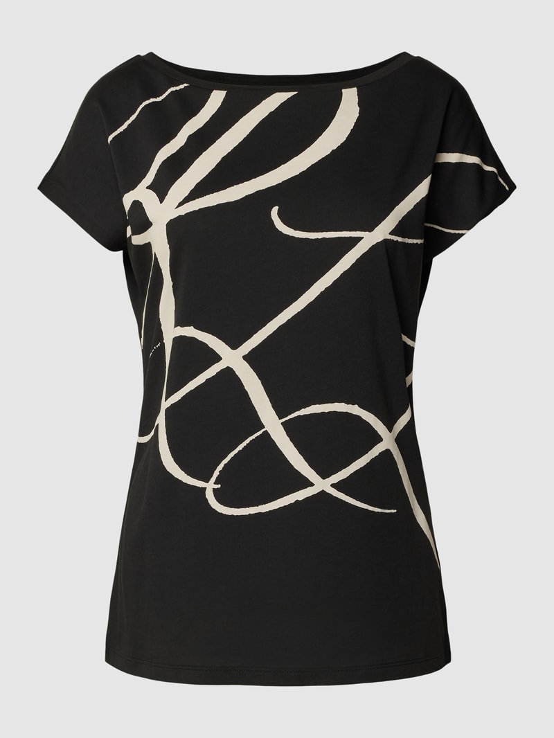 T-Shirt mit Label-Print Modell 'GRIETA' in black