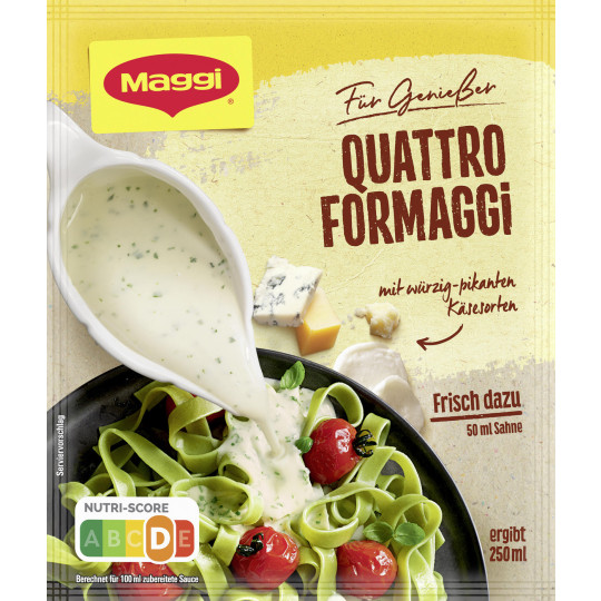 Maggi Für Genießer Quattro Formaggi Sauce ergibt 250ML