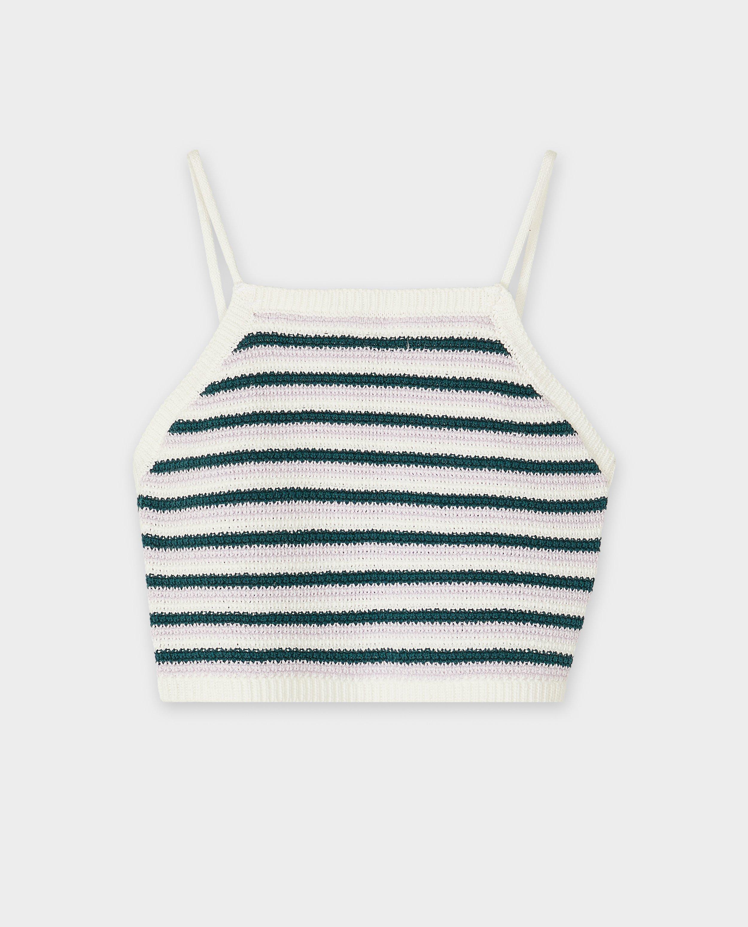 Blur by Tiffosi Crochet top scurt bej deschis