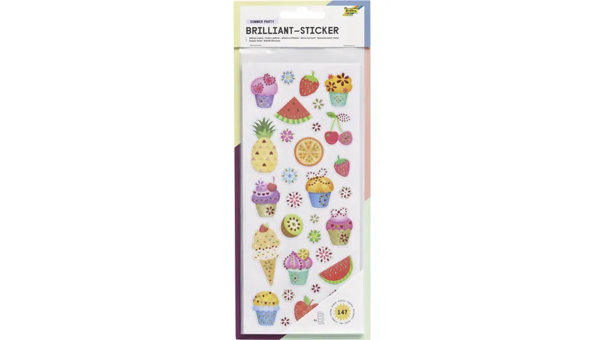 folia Brilliant Sticker Ganzjahressortierung 5 Blatt ca. 10 x 23 cm