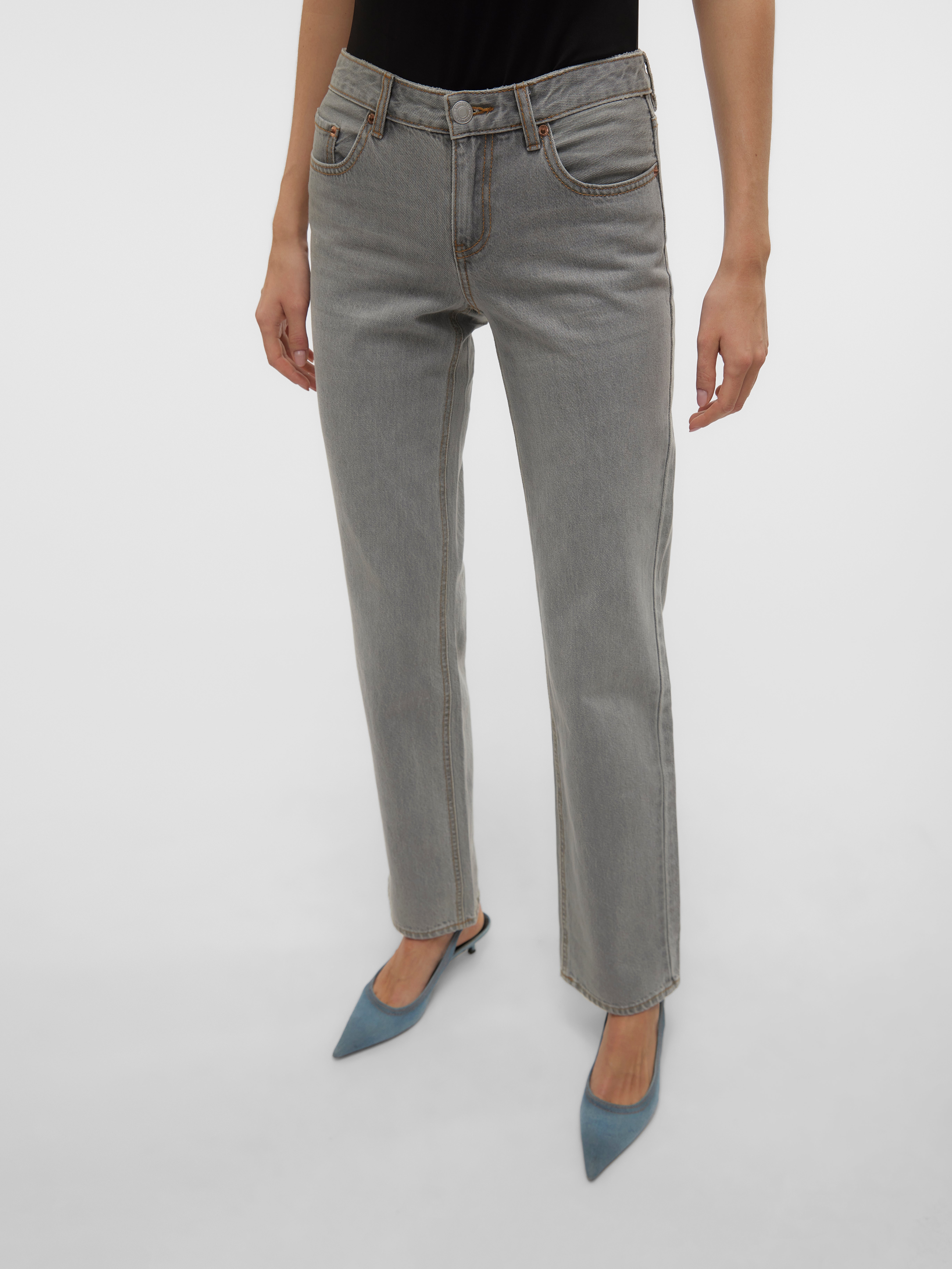 VMPAM Niedrige Taille Gerade geschnitten Jeans