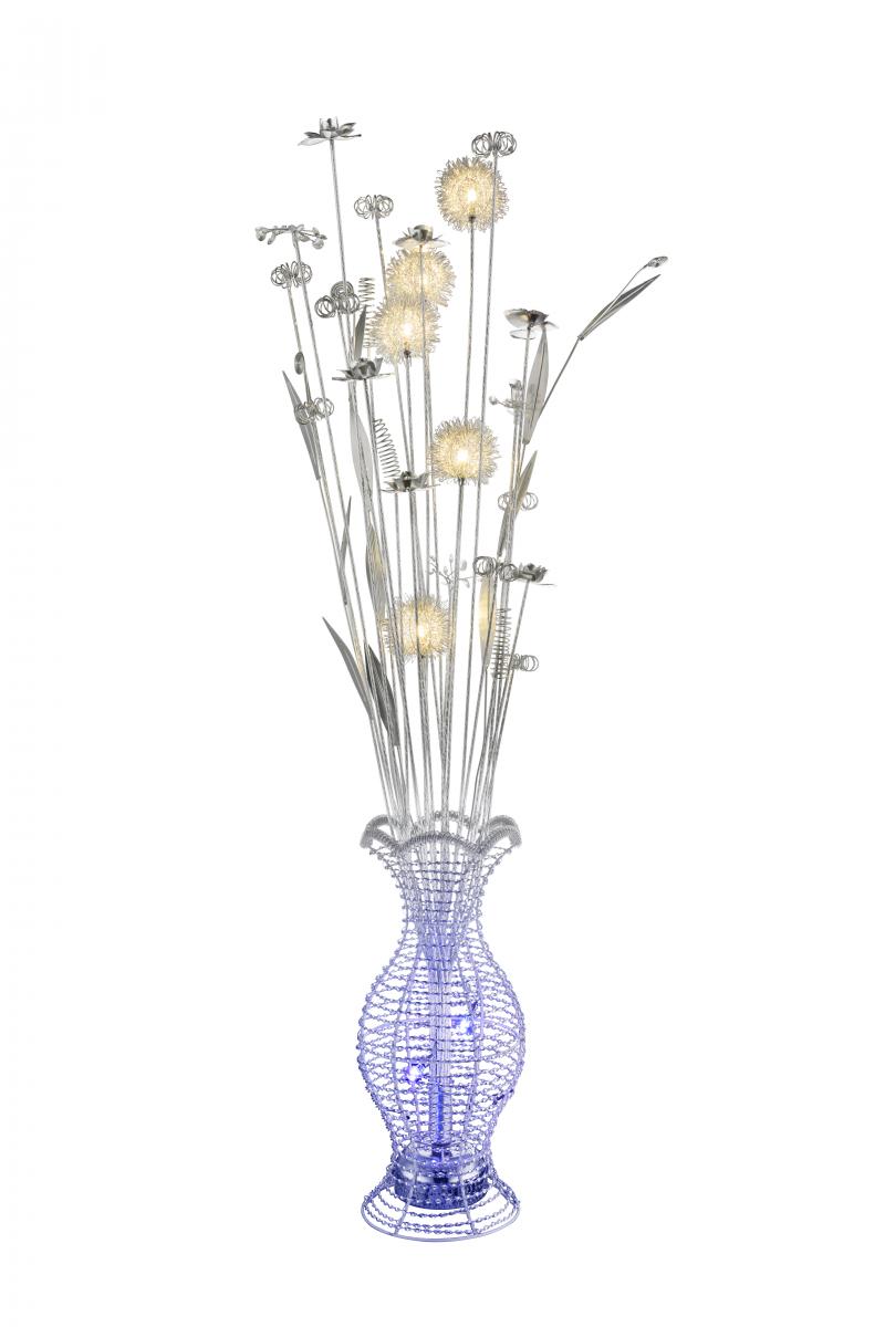 Globo Lighting - ANTON - Stehleuchte Aluminium silber metallic, 6x G4 LED