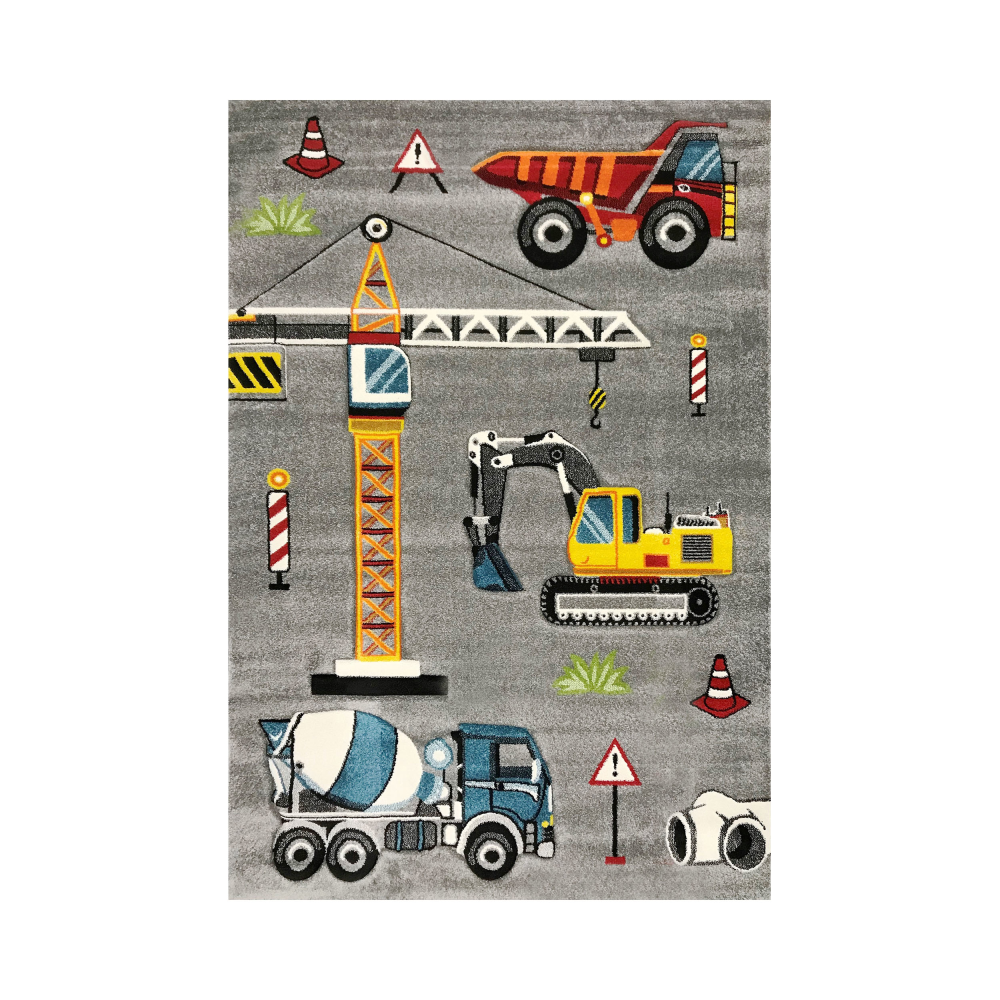 Kinderteppich Baustelle