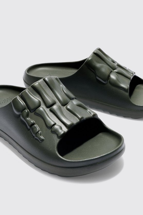 Perforierte Slides mit Skelett-Print