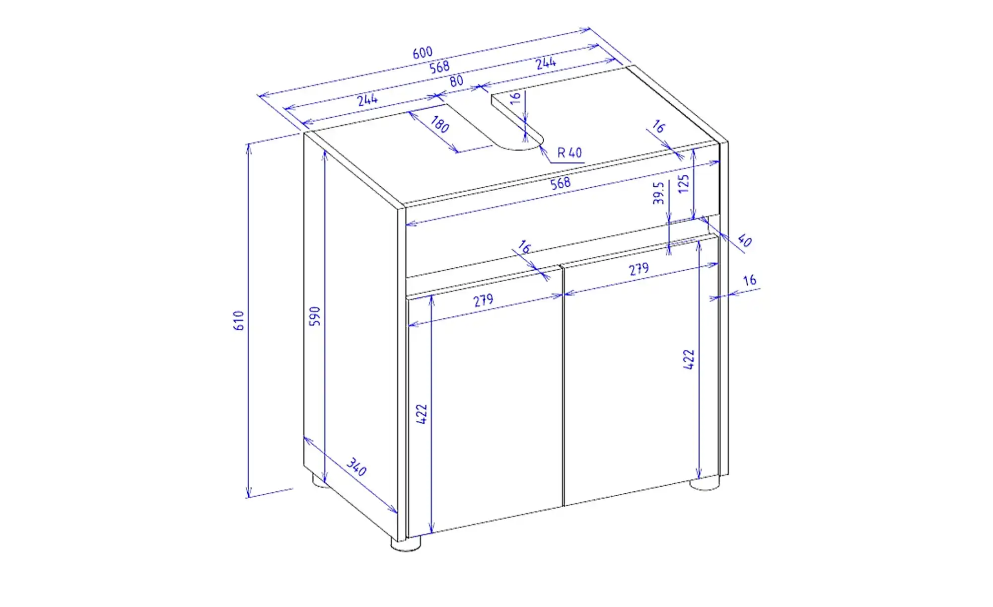 Waschbeckenunterschrank