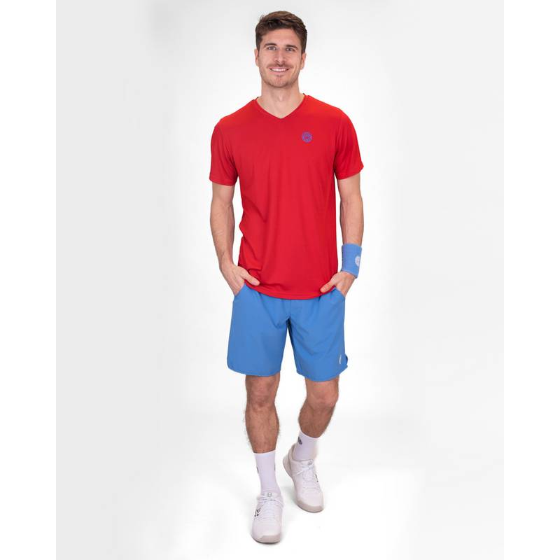BIDI BADU Crew Inside Out V-Neck Tee Tennisshirt Herren
