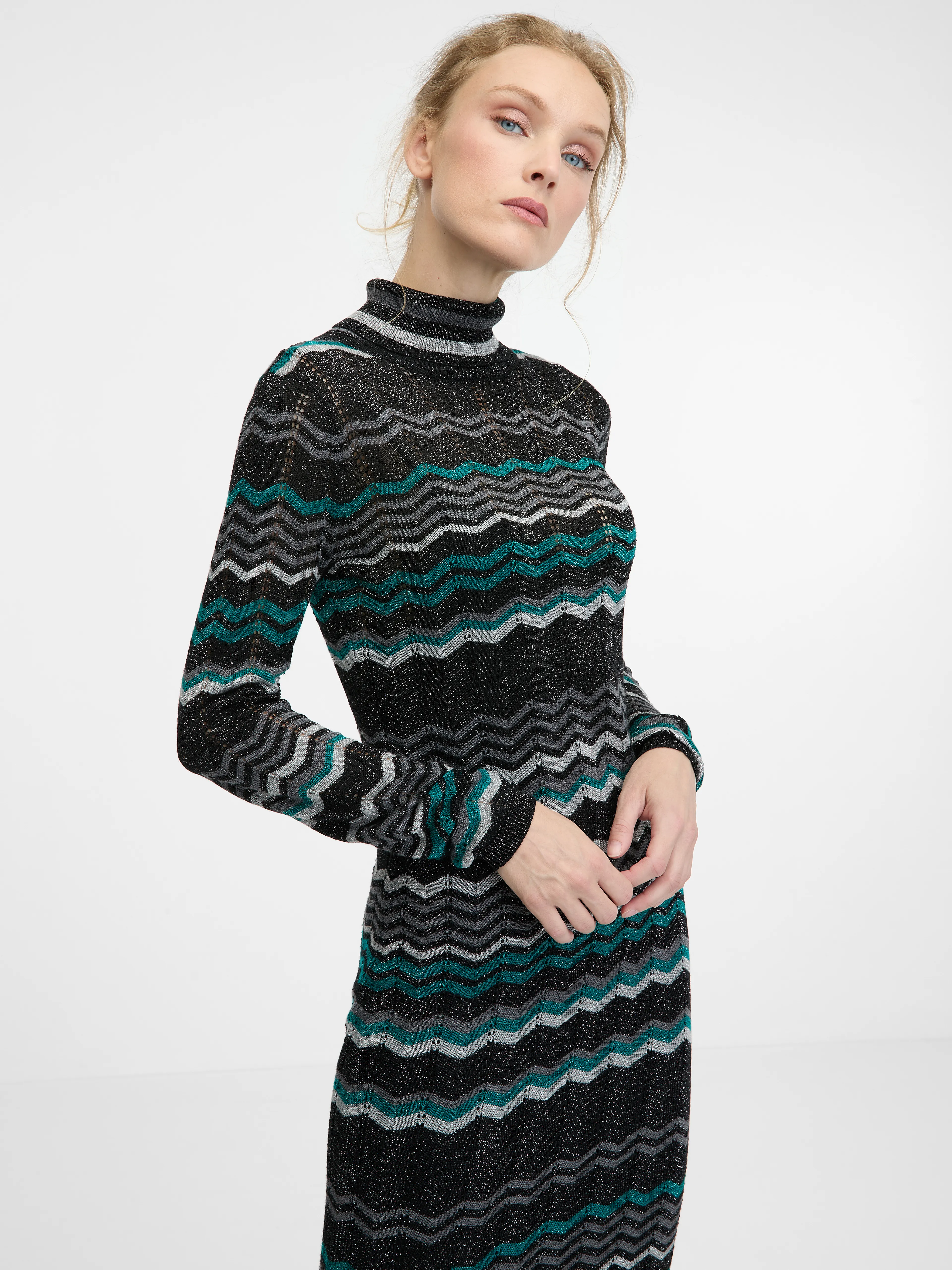 Schwarzes Damen-Midikleid ORSAY