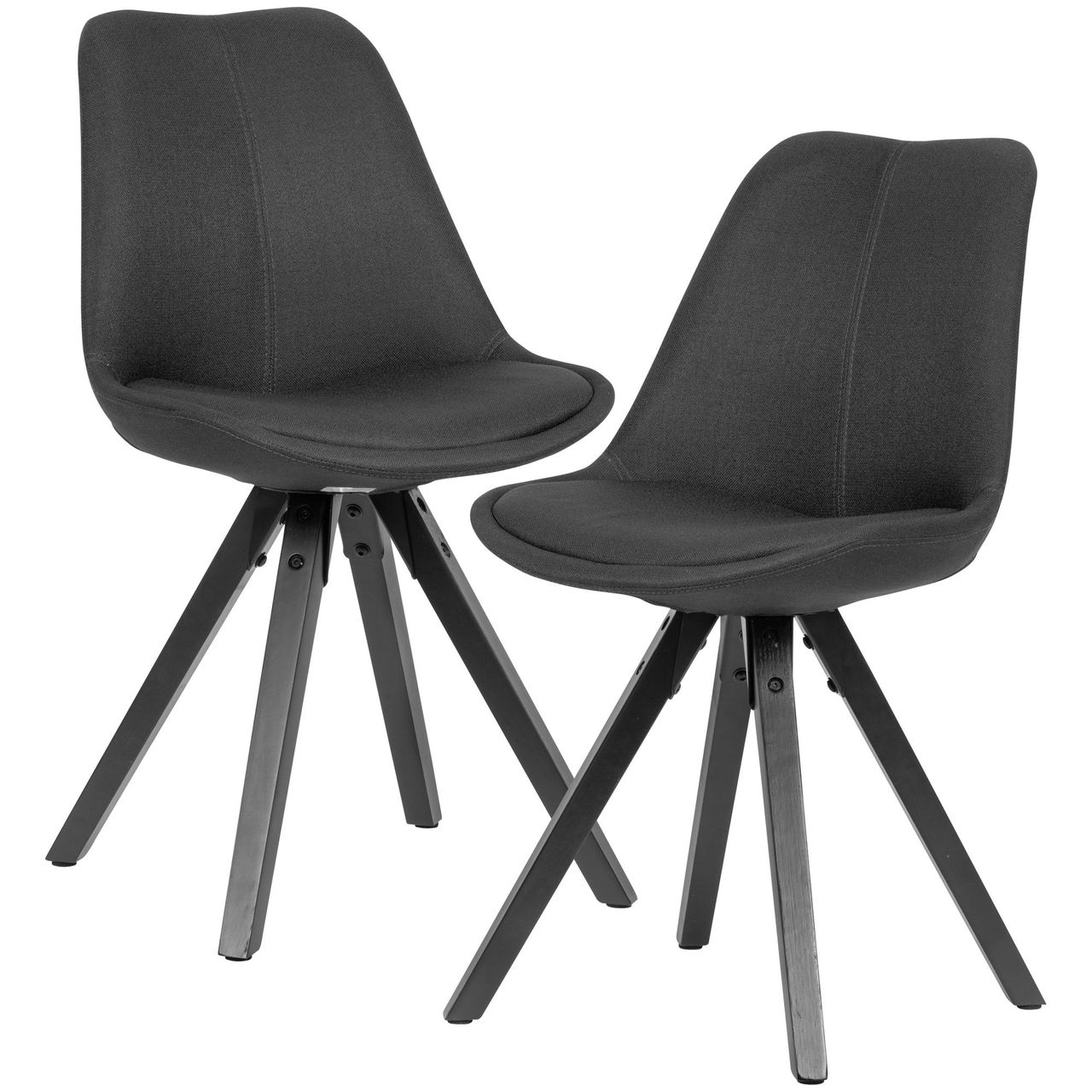 Wohnling 2er Set Esszimmerstuhl Grau