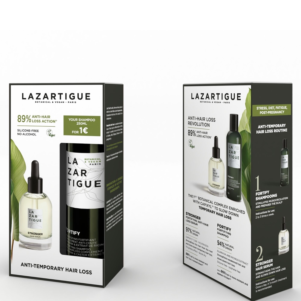 lazartigue Coffret Anti-Chute Stronger + SHP Fortify Coffret Anti-Chute Réactionnelle