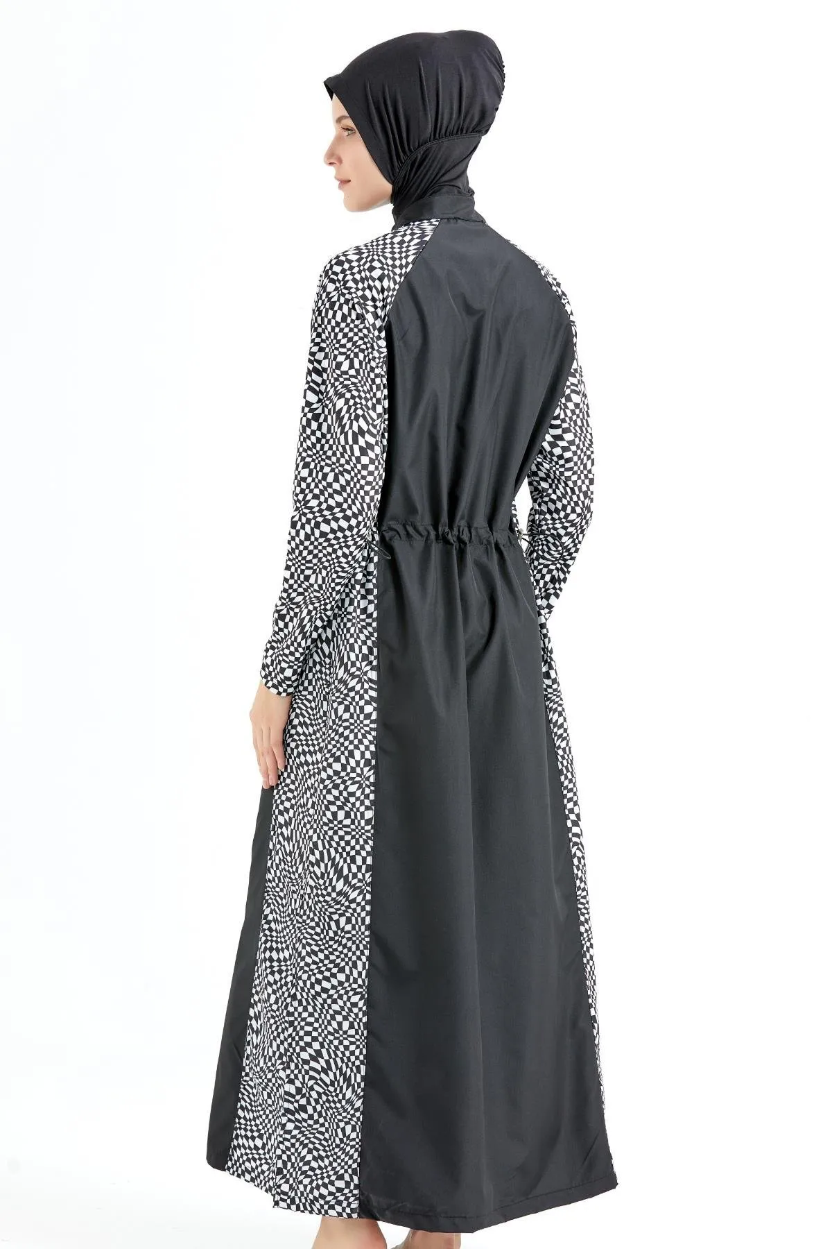 C&City  Vollständig bedeckter 5-teiliger Hijab-Badeanzug 4152 Schwarz