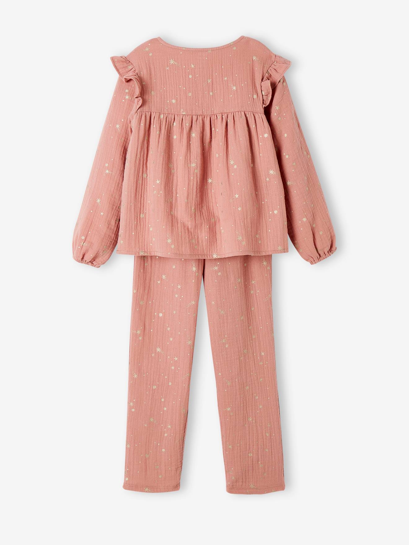 Vertbaudet Mädchen Weihnachts-Schlafanzug - blush