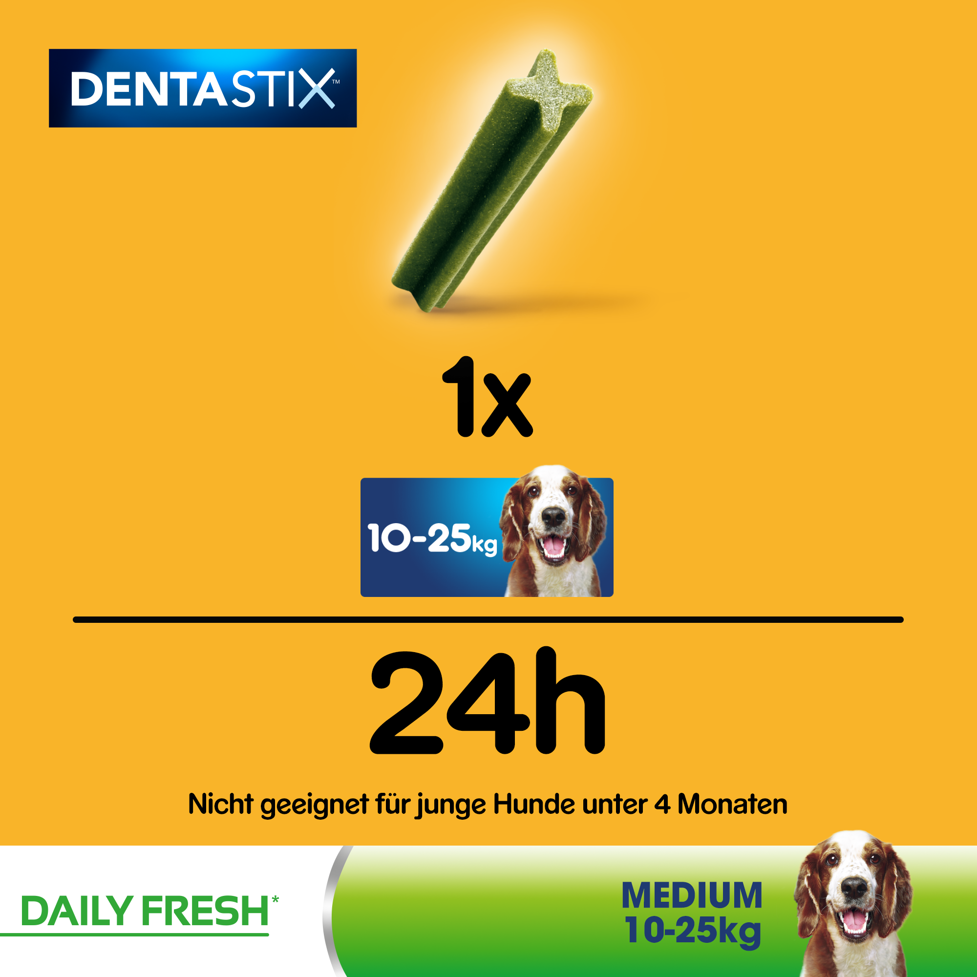 Pedigree Snacks Pedigree Zahnpflege Dentastix Fresh Multipack 28 Stück für mittelgroße Hunde