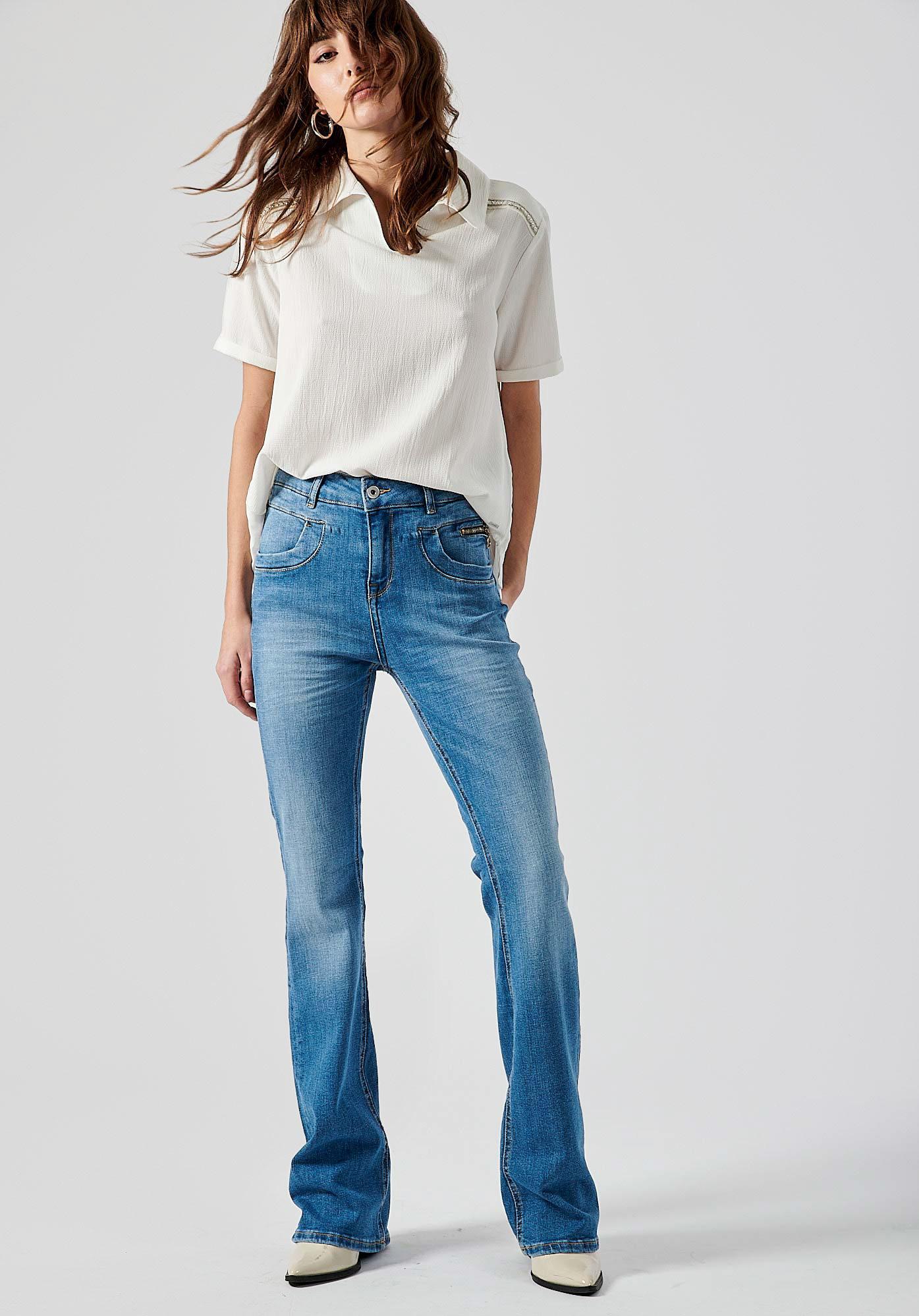 CHAFI  Blouse blanche femme