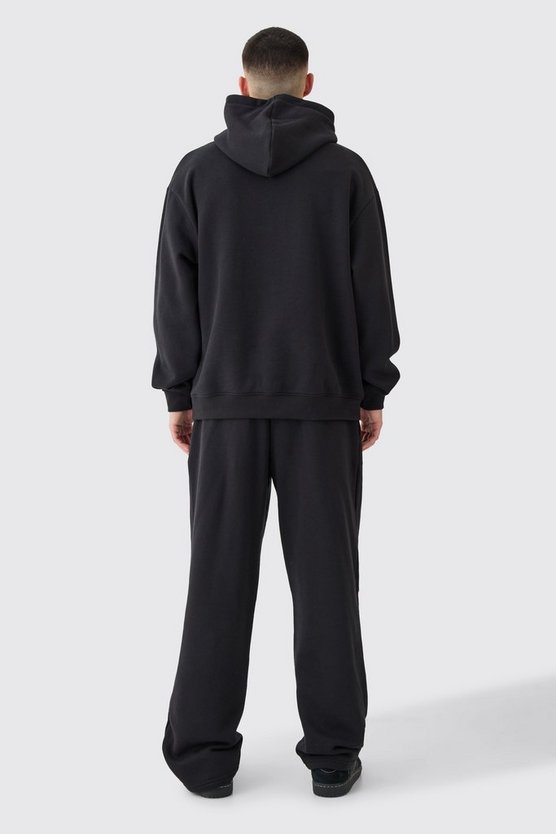 Oversize Trainingsanzug mit Homme Graffiti-Print und Kapuze