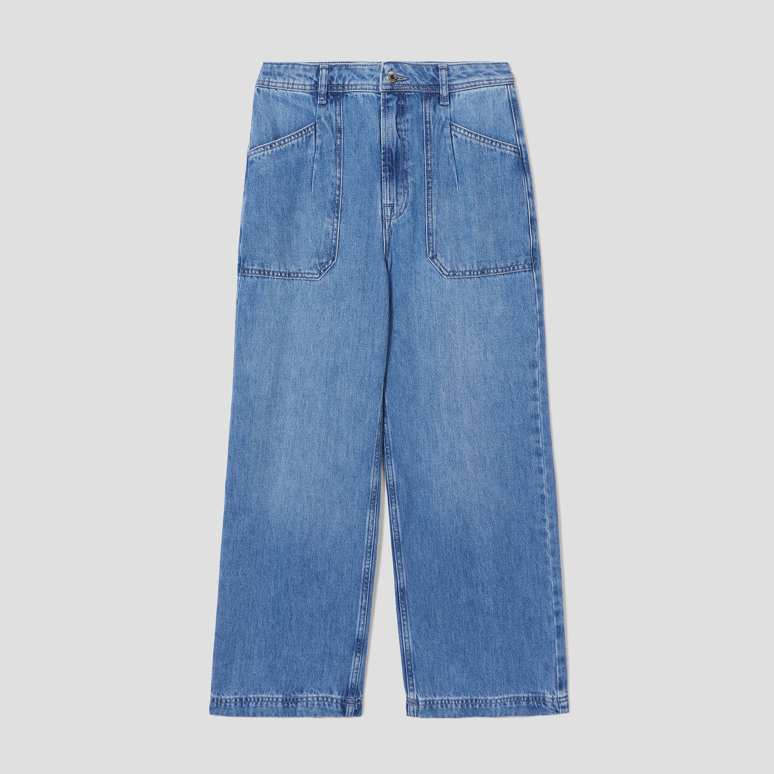 Jeans large 4 poches denim double stone femme | Cache Cache