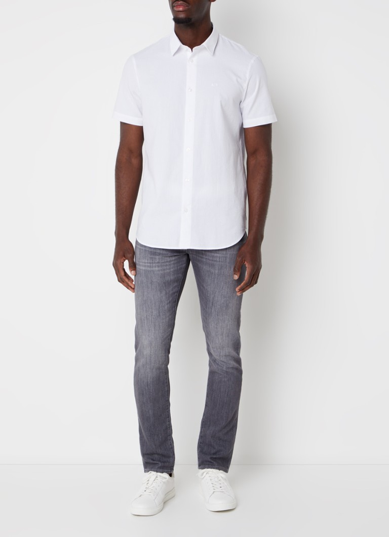 Camicia Armani Exchange a vestibilità classica con logo ricamato