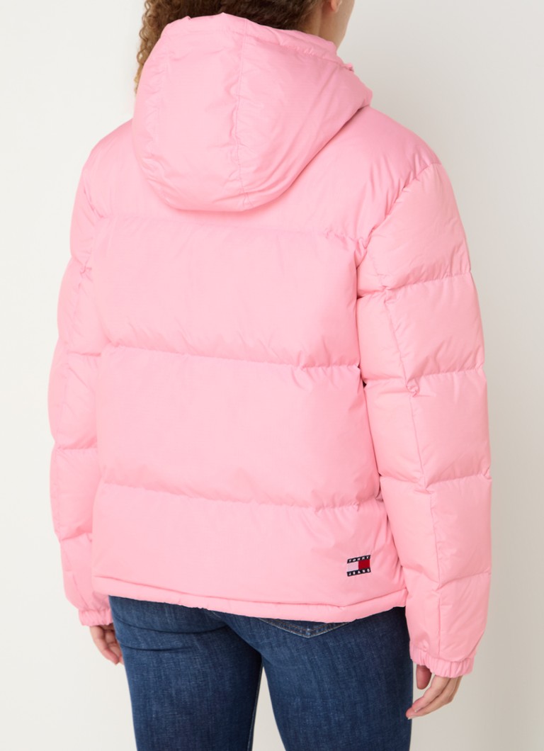 Pikowana kurtka puchowa Tommy Hilfiger z odpinanym kapturem.