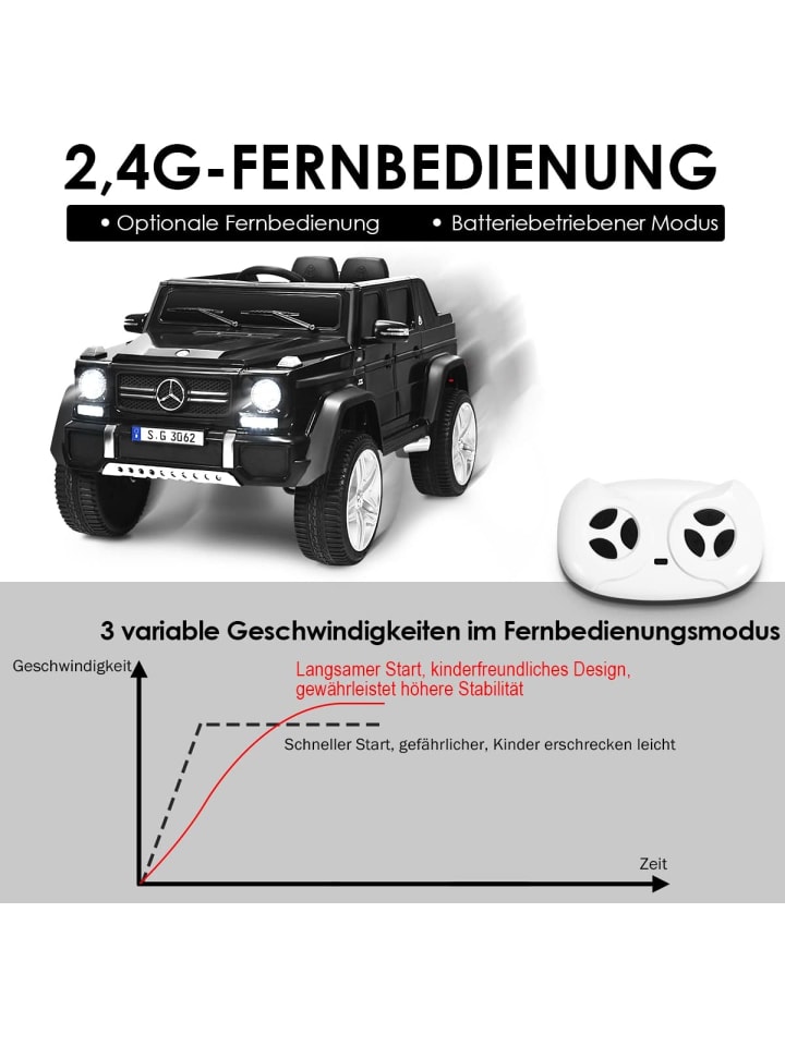 COSTWAY 12V Elektroauto ab 3 Jahren in Schwarz günstig kaufen onesize