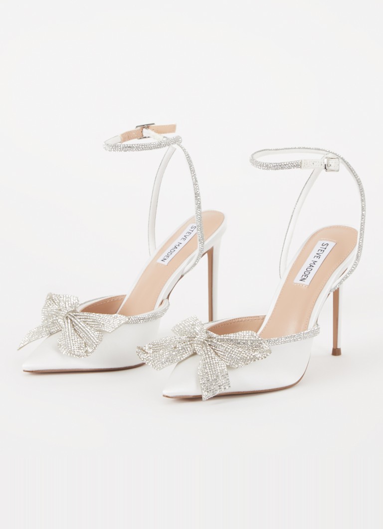 Steve Madden Vamonos satenske sandale s cirkonima