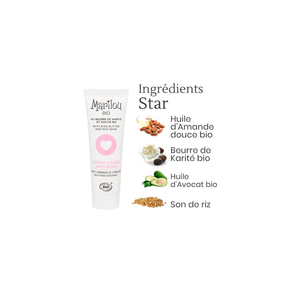 Marilou Bio Crème Anti-rides Bio au Beurre de Karité