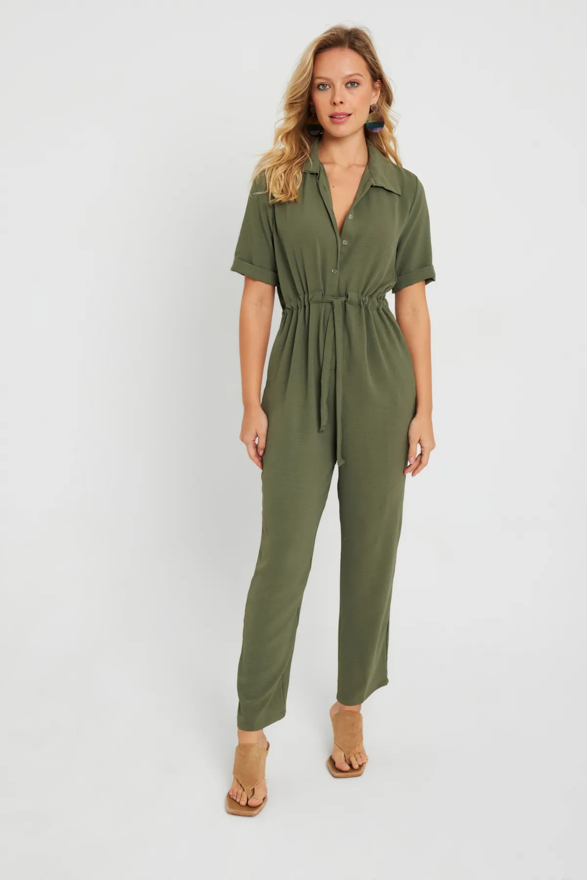 Cool & Sexy  Damen-Overall Khaki Q985