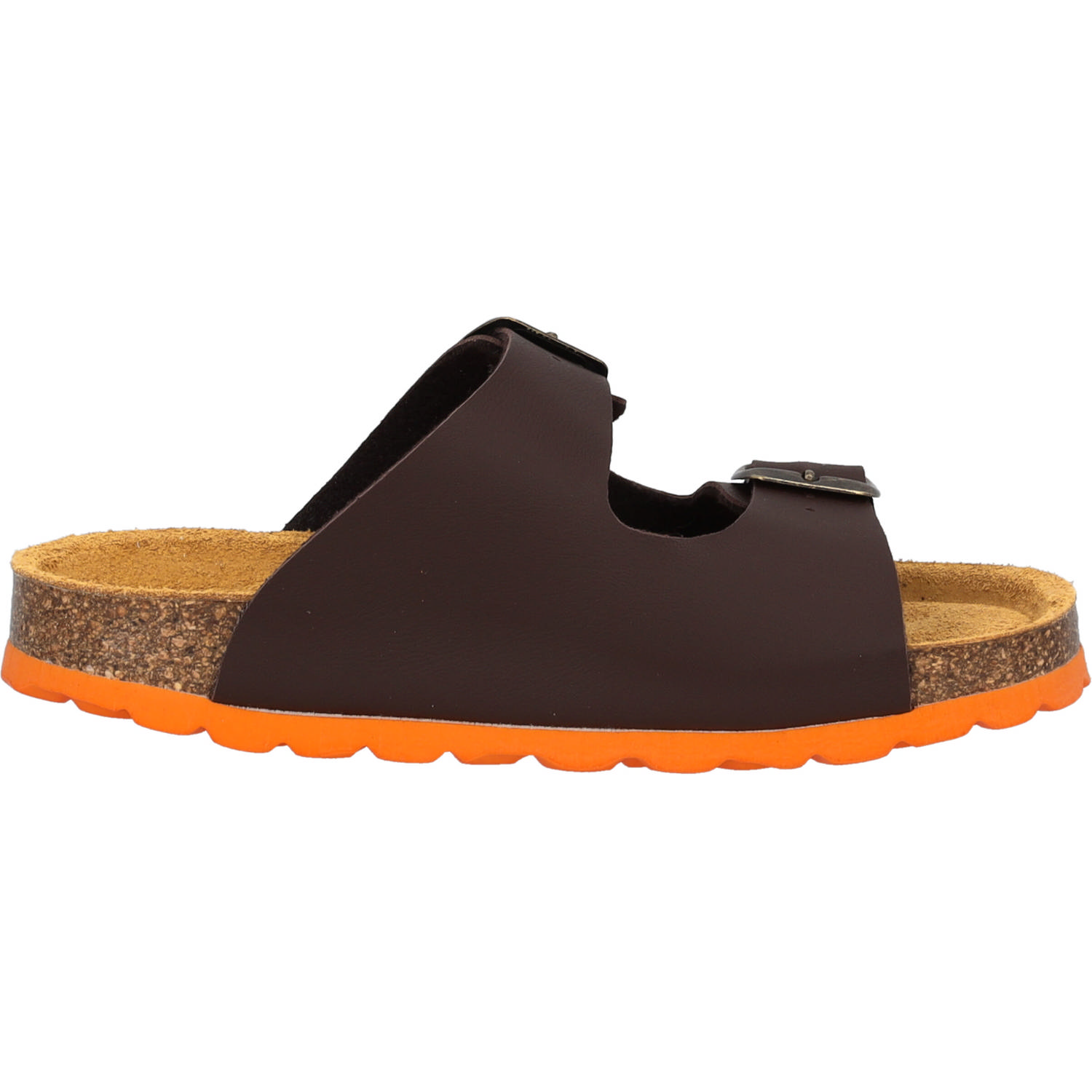 Palado Kids Korfu B Basic, Pantoletten, Kinder, Dunkelbraun/Orange
